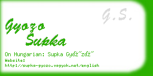 gyozo supka business card